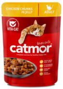 Catmor pouch chicken chunks in jelly - Adult 