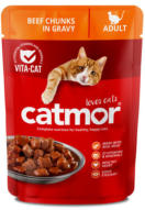 Catmor pouch beef chunks in gravy - Adult 