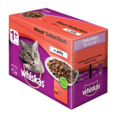 whiskas meat selection pouches 12X85g